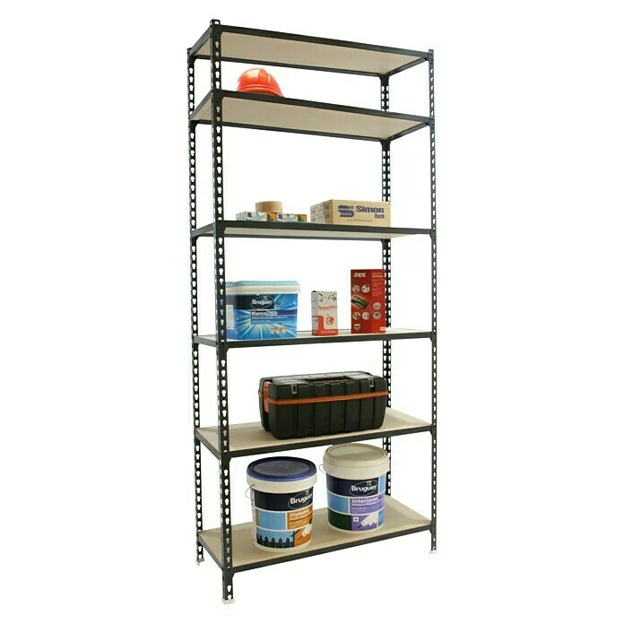 BAUHAUS Simonrack Maderclick Metallregal Mega Plus L X B X H: 40 X 120 X 250 Cm, Traglast: 150 Kg/Boden, Anzahl Böden: 6 Stk., Stecken, Anthrazitgrau 2 BAUHAUS Simonrack Maderclick Metallregal Mega Plus L X B X H: 40 X 120 X 250 Cm, Traglast: 150 Kg/Boden, Anzahl Böden: 6 Stk., Stecken, Anthrazitgrau – Bild 2