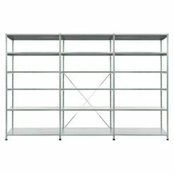 BAUHAUS Scholz Metall-Lagerregal SE Länge: 400 Mm, Breite: 3.070 Mm, Höhe: 2.280 Mm, Traglast: 140 Kg/Boden, Anzahl Böden: 6 Stk.