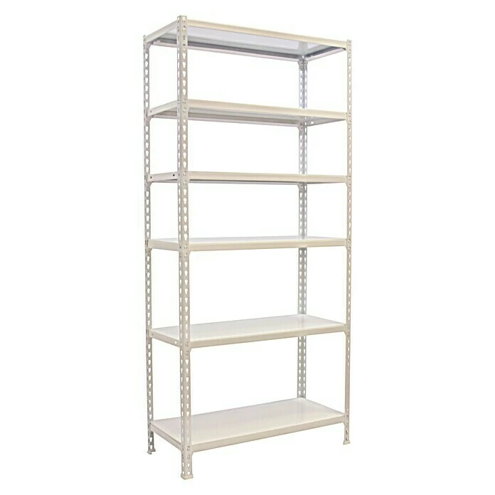 BAUHAUS Simonrack Simonclick Metallregal Mini L X B X H: 50 X 80 X 250 Cm, Traglast: 180 Kg/Boden, Anzahl Böden: 6 Stk., Stecken, Weiß 1 BAUHAUS Simonrack Simonclick Metallregal Mini L X B X H: 50 X 80 X 250 Cm, Traglast: 180 Kg/Boden, Anzahl Böden: 6 Stk., Stecken, Weiß