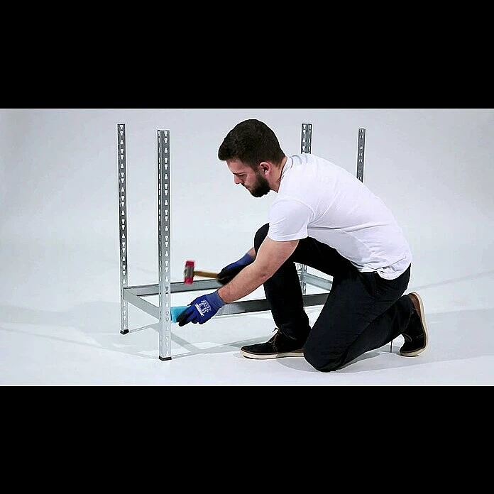 BAUHAUS TKT Metall-Schwerlastregal B X T X H: 90 X 40 Cm X 180 Cm, Traglast: 100 Kg/Boden, Anzahl Böden: 4 Stk., Stecken 2 BAUHAUS TKT Metall-Schwerlastregal B X T X H: 90 X 40 Cm X 180 Cm, Traglast: 100 Kg/Boden, Anzahl Böden: 4 Stk., Stecken – Bild 2