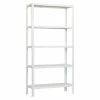 BAUHAUS Simonrack Homeclick Metallregal Mini L X B X H: 30 X 80 X 180 Cm, Traglast: 150 Kg/Boden, Anzahl Böden: 5 Stk., Weiß