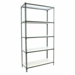 BAUHAUS Simonrack Simonclick Metallregal Mega L X B X H: 50 X 120 X 200 Cm, Traglast: 180 Kg/Boden, Anzahl Böden: 5 Stk., Stecken, Anthrazit/Weiß