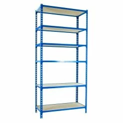BAUHAUS Simonrack Maderclick Metallregal Mega Plus L X B X H: 50 X 120 X 250 Cm, Traglast: 150 Kg/Boden, Anzahl Böden: 6 Stk., Stecken, Blau