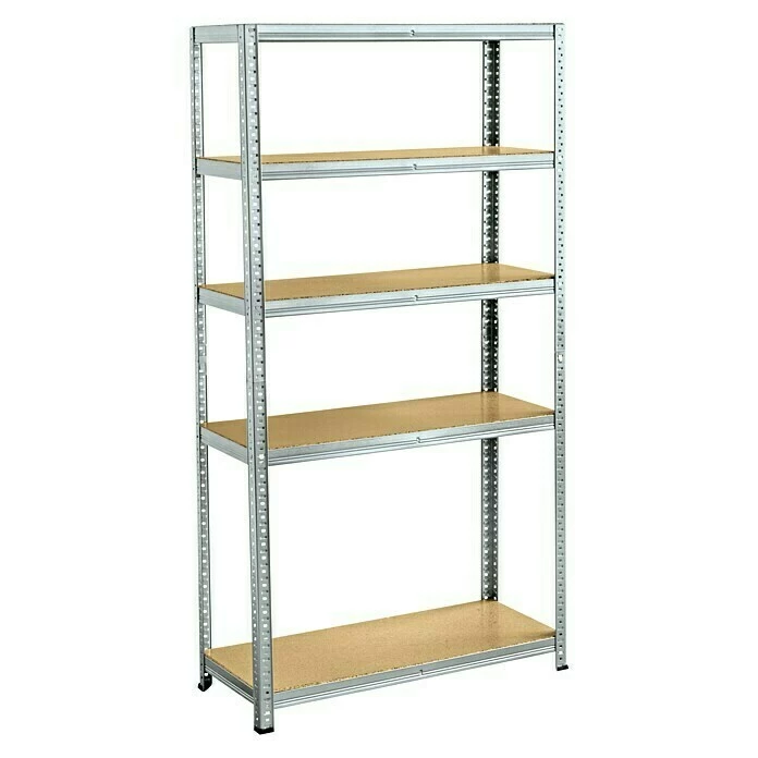 BAUHAUS Simonrack Maderclick Metallregal L X B X H: 40 X 90 X 180 Cm, Traglast: 150 Kg/Boden, Anzahl Böden: 5, Stecken, Silber 1 BAUHAUS Simonrack Maderclick Metallregal L X B X H: 40 X 90 X 180 Cm, Traglast: 150 Kg/Boden, Anzahl Böden: 5, Stecken, Silber