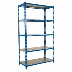BAUHAUS Simonrack Simonclick Metallregal L X B X H: 40 X 90 X 180 Cm, Traglast: 180 Kg/Boden, Anzahl Böden: 5 Stk., Stecken, Blau