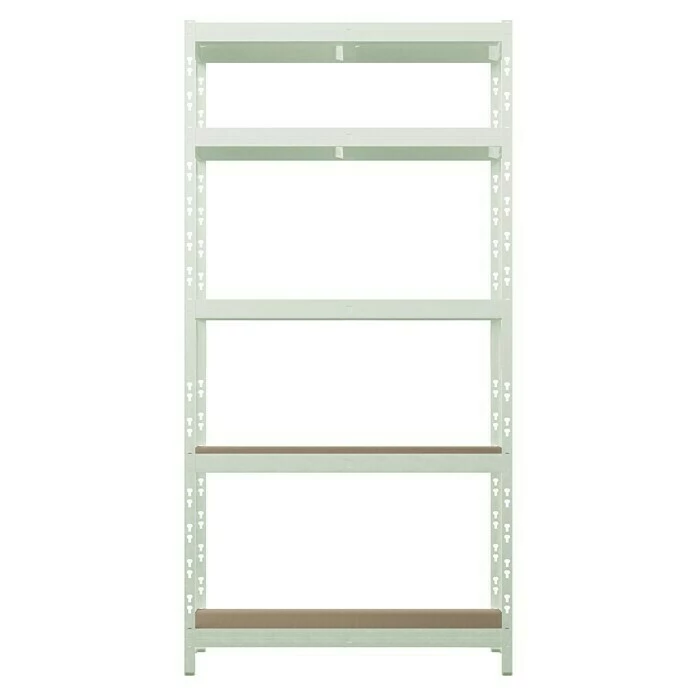 BAUHAUS Regalux Metall-Schwerlastregal L X B X H: 40 X 90 X 180 Cm, Traglast: 175 Kg/Boden, Anzahl Böden: 5 Stk., Stecken, Hellgrün 3 BAUHAUS Regalux Metall-Schwerlastregal L X B X H: 40 X 90 X 180 Cm, Traglast: 175 Kg/Boden, Anzahl Böden: 5 Stk., Stecken, Hellgrün – Bild 3