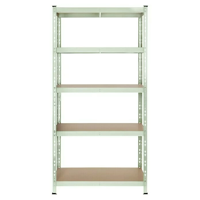 BAUHAUS Regalux Metall-Schwerlastregal L X B X H: 40 X 90 X 180 Cm, Traglast: 175 Kg/Boden, Anzahl Böden: 5 Stk., Stecken, Hellgrün 5 BAUHAUS Regalux Metall-Schwerlastregal L X B X H: 40 X 90 X 180 Cm, Traglast: 175 Kg/Boden, Anzahl Böden: 5 Stk., Stecken, Hellgrün – Bild 5