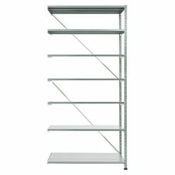 BAUHAUS Scholz Metall-Lagerregal Anbauelement Länge: 500 Mm, Breite: 1.210 Mm, Höhe: 3.000 Mm, Traglast: 150 Kg/Boden, Anzahl Böden: 7 Stk.