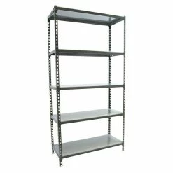 BAUHAUS Simonrack Simonclick Metallregal Super Plus L X B X H: 30 X 110 X 200 Cm, Traglast: 180 Kg/Boden, Anzahl Böden: 5 Stk., Stecken, Anthrazit/Silber
