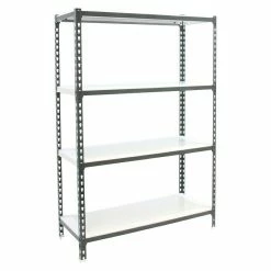 BAUHAUS Simonrack Simonclick Metallregal L X B X H: 40 X 100 X 150 Cm, Traglast: 180 Kg/Boden, Anzahl Böden: 4 Stk., Stecken, Anthrazit/Weiß