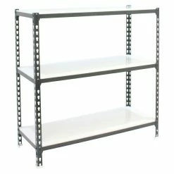 BAUHAUS Simonrack Simonclick Metallregal Mega L X B X H: 40 X 120 X 90 Cm, Traglast: 180 Kg/Boden, Anzahl Böden: 3 Stk., Stecken, Anthrazit/Weiß