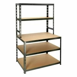 BAUHAUS Regalux Metall-Schwerlast-Stufenregal B X H: 100 X 180 Cm, Tiefe: 60 Cm, Stecken