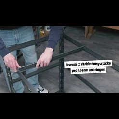 BAUHAUS Regalux Metall-Schwerlast-Stufenregal B X H: 100 X 180 Cm, Tiefe: 60 Cm, Stecken -Werkstatteinrichtung store 12 535