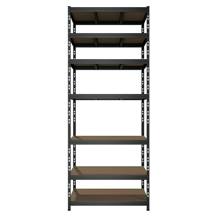 BAUHAUS Metall-Schwerlastregal B X T X H: 90 X 45 Cm X 226 Cm, Traglast: 200 Kg/Boden, Anzahl Böden: 7 Stk., Stecken, Anthrazit 2 BAUHAUS Metall-Schwerlastregal B X T X H: 90 X 45 Cm X 226 Cm, Traglast: 200 Kg/Boden, Anzahl Böden: 7 Stk., Stecken, Anthrazit – Bild 2