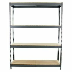 BAUHAUS Simonrack Ecoforte Metall-Schwerlastregal L X B X H: 60 X 120 X 200 Cm, Traglast: 400 Kg/Boden, Anzahl Böden: 4 Stk., Stecken, Grau