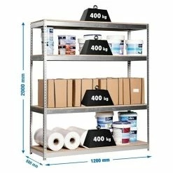 BAUHAUS Simonrack Ecoforte Metall-Schwerlastregal L X B X H: 60 X 120 X 200 Cm, Traglast: 400 Kg/Boden, Anzahl Böden: 4 Stk., Stecken, Grau 5 BAUHAUS Simonrack Ecoforte Metall-Schwerlastregal L X B X H: 60 X 120 X 200 Cm, Traglast: 400 Kg/Boden, Anzahl Böden: 4 Stk., Stecken, Grau -Werkstatteinrichtung store 12 550