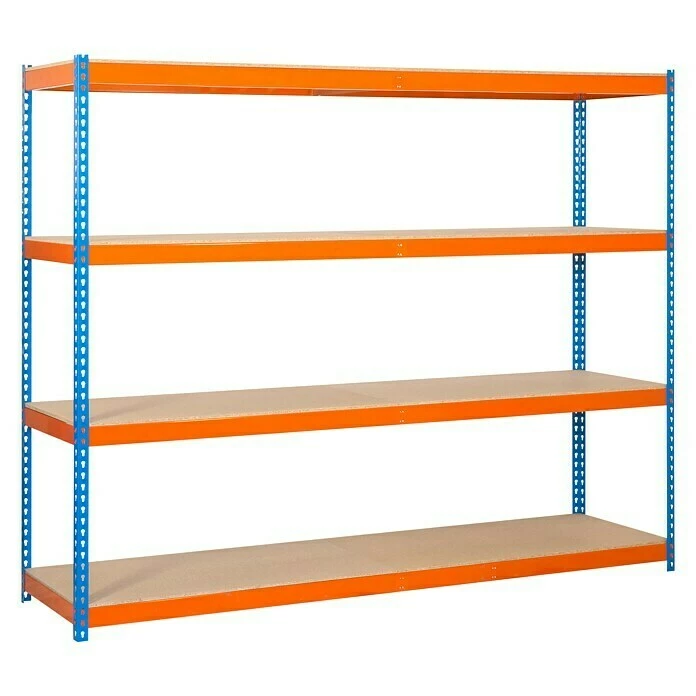 BAUHAUS Simonrack Simonforte Metall-Schwerlastregal L X B X H: 60 X 150 X 200 Cm, Traglast: 600 Kg/Boden, Anzahl Böden: 4, Blau/Orange 1 BAUHAUS Simonrack Simonforte Metall-Schwerlastregal L X B X H: 60 X 150 X 200 Cm, Traglast: 600 Kg/Boden, Anzahl Böden: 4, Blau/Orange