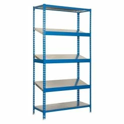 BAUHAUS Simonrack Simonclick Metallregal Simonexpo L X B X H: 50 X 100 X 200 Cm, Traglast: 200 Kg/Boden, Anzahl Böden: 5 Stk., Montageart: Stecken, Blau