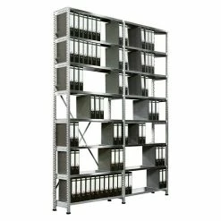 BAUHAUS Scholz Aktenregal Anbauelement Länge: 810 Mm, Breite: 300 Mm, Höhe: 2.640 Mm, Traglast: 100 Kg/Boden, Anzahl Böden: 8 Stk. -Werkstatteinrichtung store 12 596