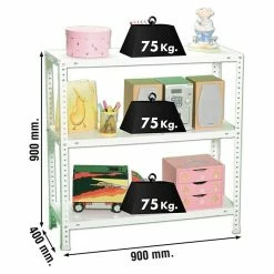 BAUHAUS Simonrack Simonclassic Metallregal Advantage L X B X H: 40 X 90 X 90 Cm, Traglast: 75 Kg/Boden, Anzahl Böden: 3 Stk., Schrauben, Weiß 5 BAUHAUS Simonrack Simonclassic Metallregal Advantage L X B X H: 40 X 90 X 90 Cm, Traglast: 75 Kg/Boden, Anzahl Böden: 3 Stk., Schrauben, Weiß -Werkstatteinrichtung store 12 602