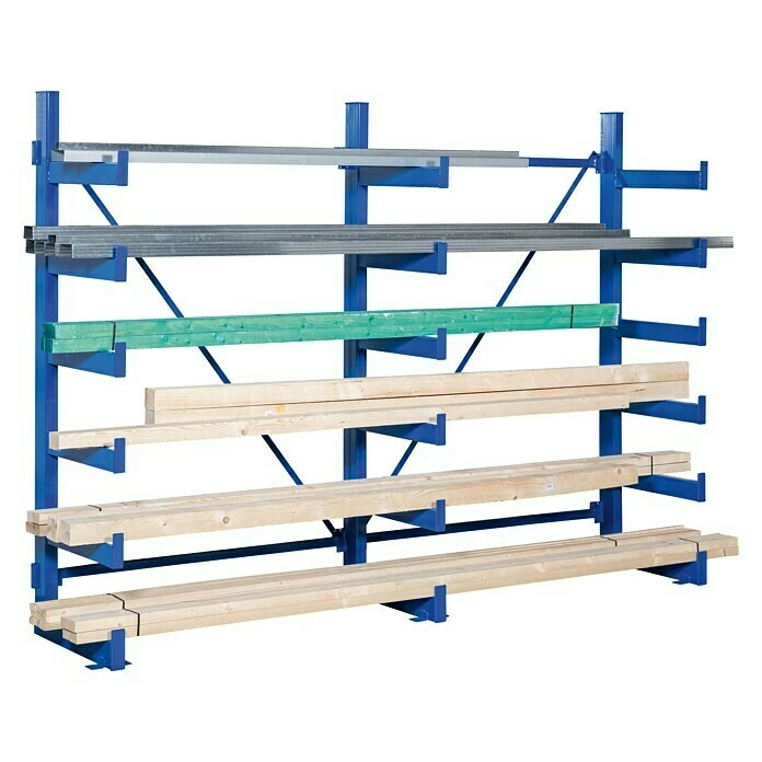 BAUHAUS Regalux Metall-Kragarmregal 63 X 270 X 200 Cm, Belastbarkeit: 200 Kg Pro Tragarm 2 BAUHAUS Regalux Metall-Kragarmregal 63 X 270 X 200 Cm, Belastbarkeit: 200 Kg Pro Tragarm – Bild 2