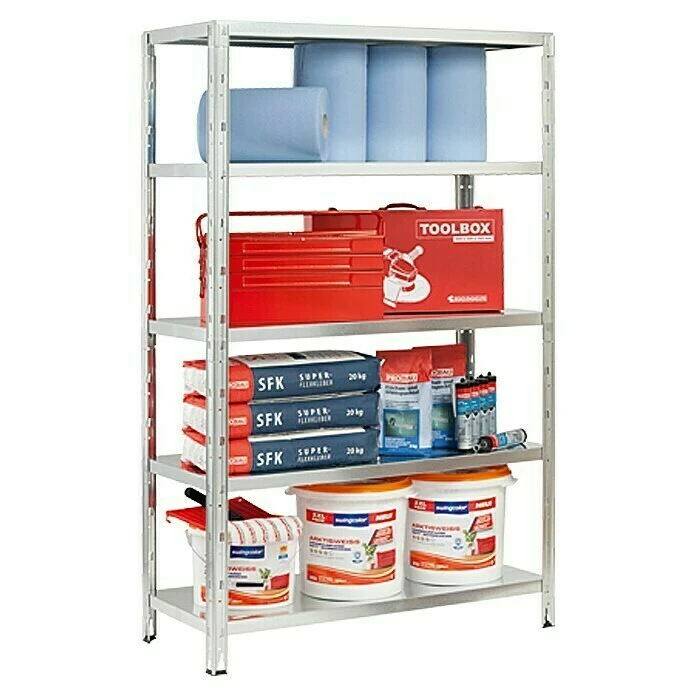 BAUHAUS Regalux Metall-Schwerlastregal 50 X 120 X 188 Cm, Traglast: 200 Kg/Boden 2 BAUHAUS Regalux Metall-Schwerlastregal 50 X 120 X 188 Cm, Traglast: 200 Kg/Boden – Bild 2