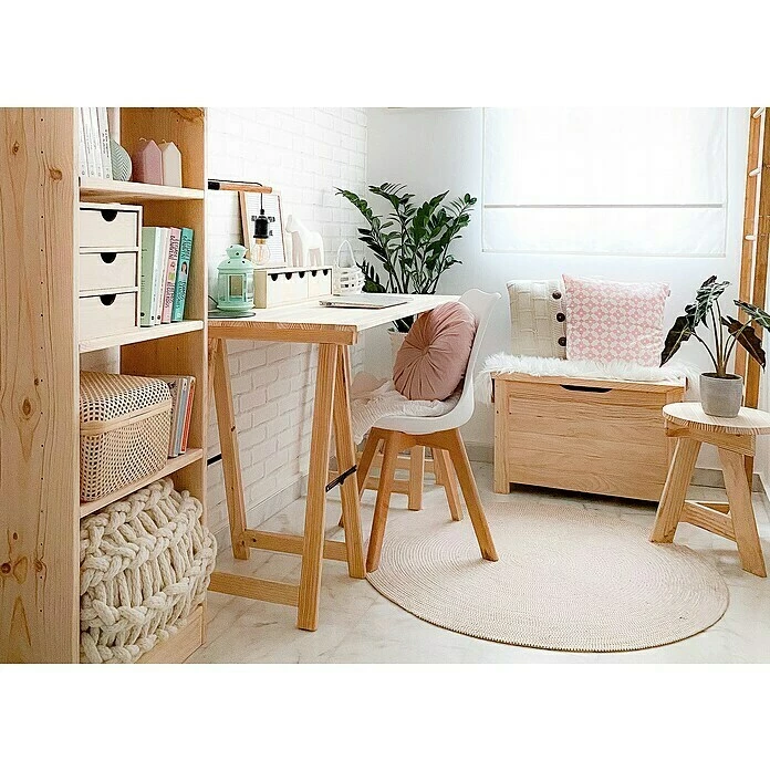 BAUHAUS Astigarraga Arbeitstisch Höhe: 76,8 Cm, Kiefer, Natur 3 BAUHAUS Astigarraga Arbeitstisch Höhe: 76,8 Cm, Kiefer, Natur – Bild 3