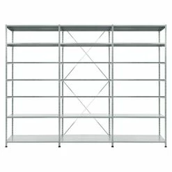 BAUHAUS Scholz Metall-Lagerregal SE Länge: 600 Mm, Breite: 3.070 Mm, Höhe: 2.640 Mm, Traglast: 200 Kg/Boden, Anzahl Böden: 7 Stk.