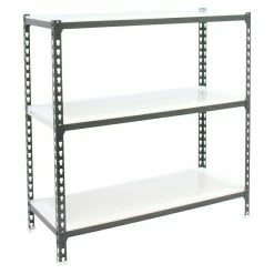 BAUHAUS Simonrack Simonclick Metallregal Mini L X B X H: 50 X 80 X 90 Cm, Traglast: 180 Kg/Boden, Anzahl Böden: 3 Stk., Stecken, Anthrazit/Weiß
