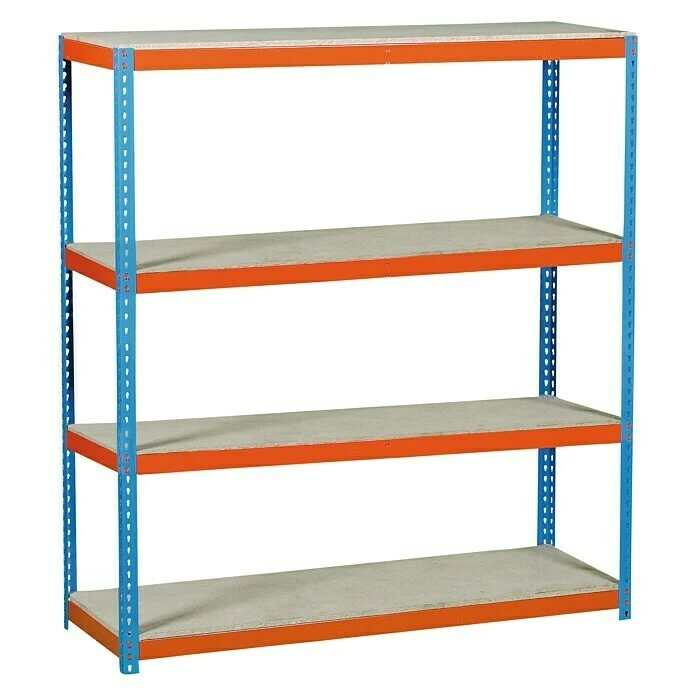 BAUHAUS Simonrack Simonforte Metall-Schwerlastregal L X B X H: 60 X 240 X 200 Cm, Traglast: 400 Kg/Boden, Anzahl Böden: 4, Blau/Orange 1 BAUHAUS Simonrack Simonforte Metall-Schwerlastregal L X B X H: 60 X 240 X 200 Cm, Traglast: 400 Kg/Boden, Anzahl Böden: 4, Blau/Orange