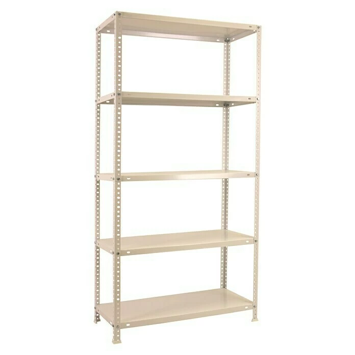 BAUHAUS Simonrack Comfort Metallregal L X B X H: 40 X 80 X 180 Cm, Traglast: 100 Kg/Boden, Anzahl Böden: 5, Schrauben, Weiß 1 BAUHAUS Simonrack Comfort Metallregal L X B X H: 40 X 80 X 180 Cm, Traglast: 100 Kg/Boden, Anzahl Böden: 5, Schrauben, Weiß