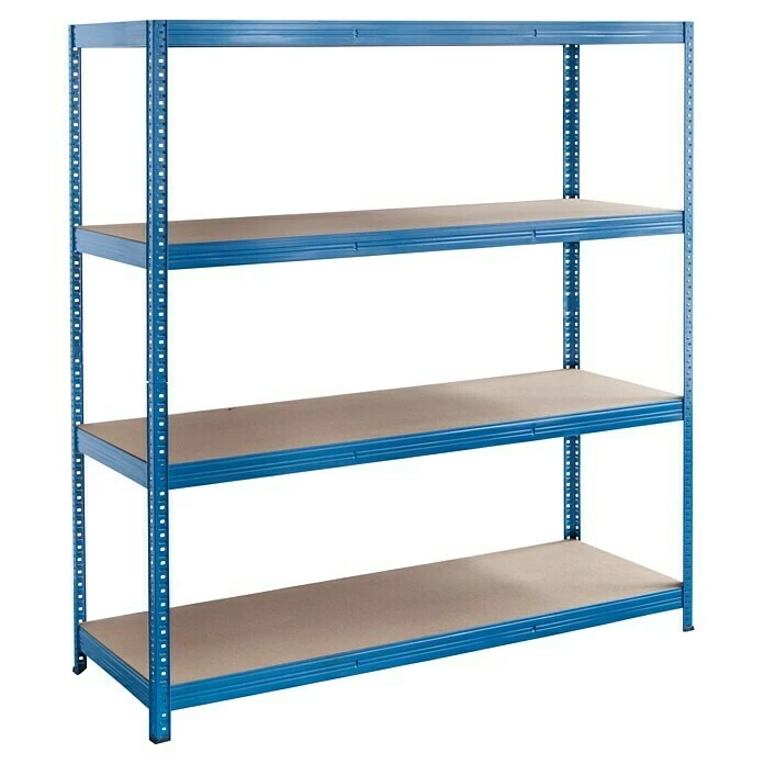 BAUHAUS Regalux Metall-Schwerlastregal XXL L X B X H: 60 X 160 X 185 Cm, Traglast: 350 Kg/Boden, Anzahl Böden: 4 Stk., Stecken, Blau 1 BAUHAUS Regalux Metall-Schwerlastregal XXL L X B X H: 60 X 160 X 185 Cm, Traglast: 350 Kg/Boden, Anzahl Böden: 4 Stk., Stecken, Blau