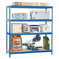 BAUHAUS Regalux Metall-Schwerlastregal XXL L X B X H: 60 X 160 X 185 Cm, Traglast: 350 Kg/Boden, Anzahl Böden: 4 Stk., Stecken, Blau 10 BAUHAUS Regalux Metall-Schwerlastregal XXL L X B X H: 60 X 160 X 185 Cm, Traglast: 350 Kg/Boden, Anzahl Böden: 4 Stk., Stecken, Blau -Werkstatteinrichtung store 12 730