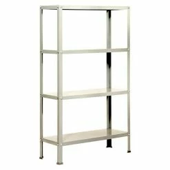 BAUHAUS Simonrack Homeclassic Metallregal L X B X H: 30 X 80 X 160 Cm, Traglast: 100 Kg/Boden, Anzahl Böden: 4 Stk., Schrauben, Weiß