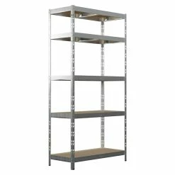 BAUHAUS Regalux Metall-Schwerlastregal L X B X H: 40 X 90 X 180 Cm, Traglast: 175 Kg/Boden, Anzahl Böden: 5 Stk., Stecken, Silber