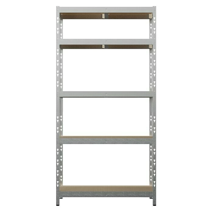 BAUHAUS Regalux Metall-Schwerlastregal L X B X H: 40 X 90 X 180 Cm, Traglast: 175 Kg/Boden, Anzahl Böden: 5 Stk., Stecken, Silber 5 BAUHAUS Regalux Metall-Schwerlastregal L X B X H: 40 X 90 X 180 Cm, Traglast: 175 Kg/Boden, Anzahl Böden: 5 Stk., Stecken, Silber – Bild 5