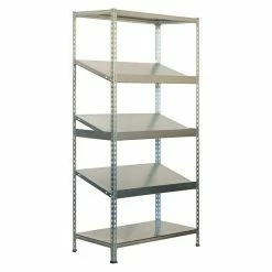 BAUHAUS Simonrack Simonclick Metallregal Simonexpo L X B X H: 50 X 100 X 200 Cm, Traglast: 200 Kg/Boden, Anzahl Böden: 5 Stk., Montageart: Stecken, Silber