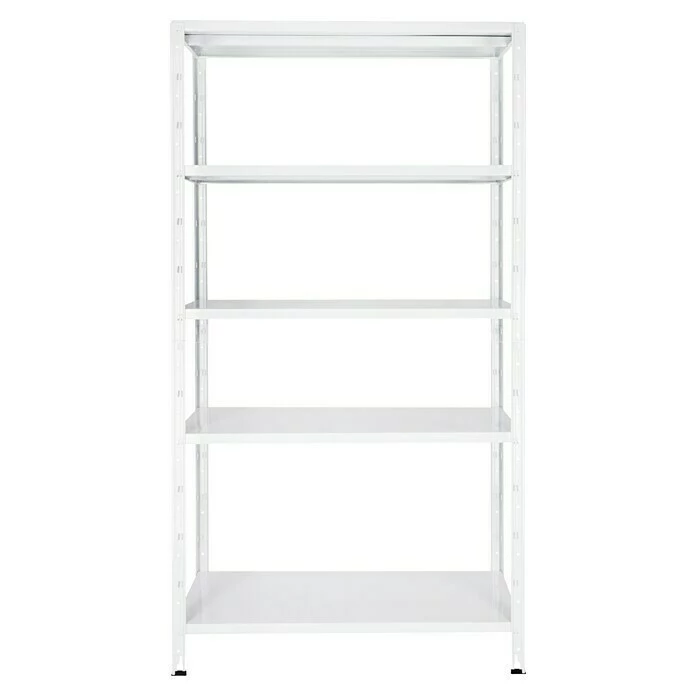 BAUHAUS Regalux Metallregal L X B X H: 45 X 100 X 188 Cm, Traglast: 65 Kg/Boden, Weiß 2 BAUHAUS Regalux Metallregal L X B X H: 45 X 100 X 188 Cm, Traglast: 65 Kg/Boden, Weiß – Bild 2