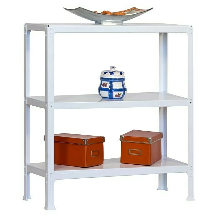 BAUHAUS Simonrack Homeclick Metallregal Mini L X B X H: 30 X 80 X 90 Cm, Traglast: 150 Kg/Boden, Anzahl Böden: 3 Stk., Weiß 2 BAUHAUS Simonrack Homeclick Metallregal Mini L X B X H: 30 X 80 X 90 Cm, Traglast: 150 Kg/Boden, Anzahl Böden: 3 Stk., Weiß – Bild 2