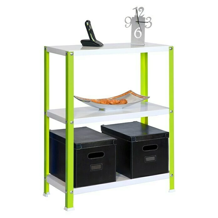 BAUHAUS Simonrack Homeclassic Metallregal L X B X H: 30 X 80 X 90 Cm, Traglast: 100 Kg/Boden, Anzahl Böden: 3 Stk., Schrauben, Grün 2 BAUHAUS Simonrack Homeclassic Metallregal L X B X H: 30 X 80 X 90 Cm, Traglast: 100 Kg/Boden, Anzahl Böden: 3 Stk., Schrauben, Grün – Bild 2