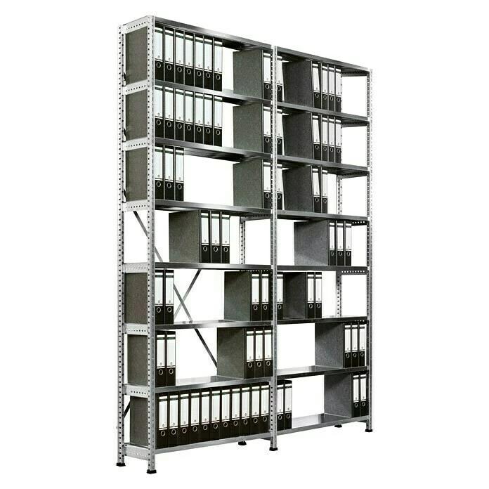 BAUHAUS Scholz Aktenregal Anbauelement Länge: 1.210 Mm, Breite: 300 Mm, Höhe: 2.640 Mm, Traglast: 60 Kg/Boden, Anzahl Böden: 8 Stk. 3 BAUHAUS Scholz Aktenregal Anbauelement Länge: 1.210 Mm, Breite: 300 Mm, Höhe: 2.640 Mm, Traglast: 60 Kg/Boden, Anzahl Böden: 8 Stk. – Bild 3