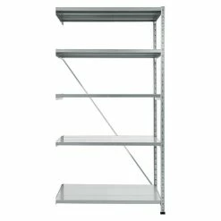 BAUHAUS Scholz Metall-Lagerregal Anbauelement Länge: 700 Mm, Breite: 810 Mm, Höhe: 1.920 Mm, Traglast: 330 Kg/Boden, Anzahl Böden: 5 Stk.