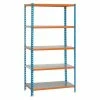 BAUHAUS Simonrack Simonclick Metallregal L X B X H: 40 X 90 X 180 Cm, Traglast: 180 Kg/Boden, Anzahl Böden: 5 Stk., Stecken, Blau/Orange