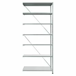 BAUHAUS Scholz Metall-Lagerregal Anbauelement Länge: 200 Mm, Breite: 1.010 Mm, Höhe: 2.640 Mm, Traglast: 70 Kg/Boden, Anzahl Böden: 7 Stk.