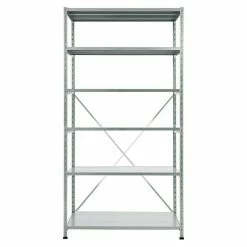 BAUHAUS Scholz Metall-Lagerregal Grundelement Länge: 600 Mm, Breite: 1.050 Mm, Höhe: 2.280 Mm, Traglast: 200 Kg/Boden, Anzahl Böden: 6 Stk.