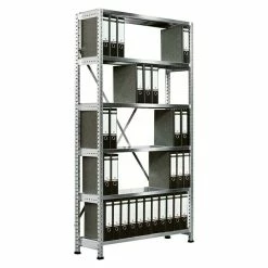 BAUHAUS Scholz Aktenregal Grundelement Länge: 850 Mm, Breite: 300 Mm, Höhe: 1.920 Mm, Traglast: 100 Kg/Boden, Anzahl Böden: 6 Stk.