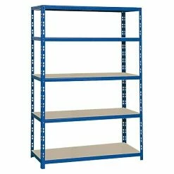 BAUHAUS Regalux Metall-Schwerlastregal XL L X B X H: 50 X 120 X 180 Cm, Traglast: 290 Kg/Boden, Anzahl Böden: 5 Stk., Stecken, Blau