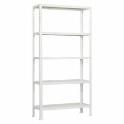 BAUHAUS Simonrack Homeclick Metallregal Plus L X B X H: 30 X 100 X 180 Cm, Traglast: 150 Kg/Boden, Anzahl Böden: 5 Stk., Stecken, Weiß