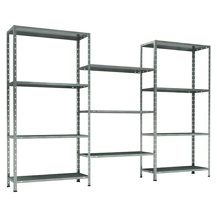 BAUHAUS TKT Metallregal L X B X H: 30 X 225 X 150 Cm, Traglast: 30 Kg/Boden, Anzahl Böden: 11 Stk., Schrauben, Silber 1 BAUHAUS TKT Metallregal L X B X H: 30 X 225 X 150 Cm, Traglast: 30 Kg/Boden, Anzahl Böden: 11 Stk., Schrauben, Silber