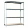 BAUHAUS Simonrack Ecoforte Metall-Schwerlastregal L X B X H: 45 X 180 X 200 Cm, Traglast: 400 Kg/Boden, Anzahl Böden: 4 Stk., Stecken, Silber